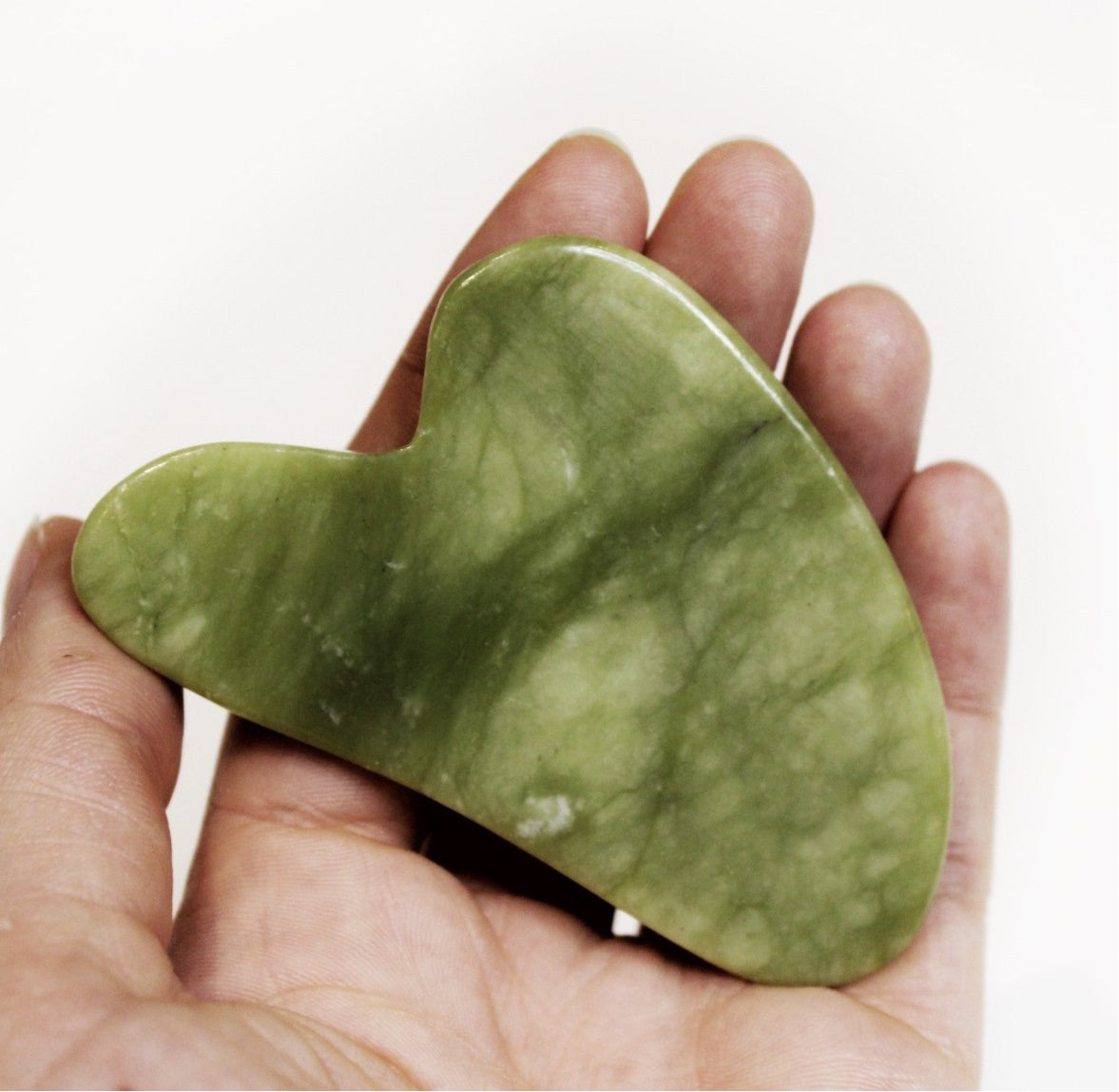 Green Jade Heart Gua Sha Tool