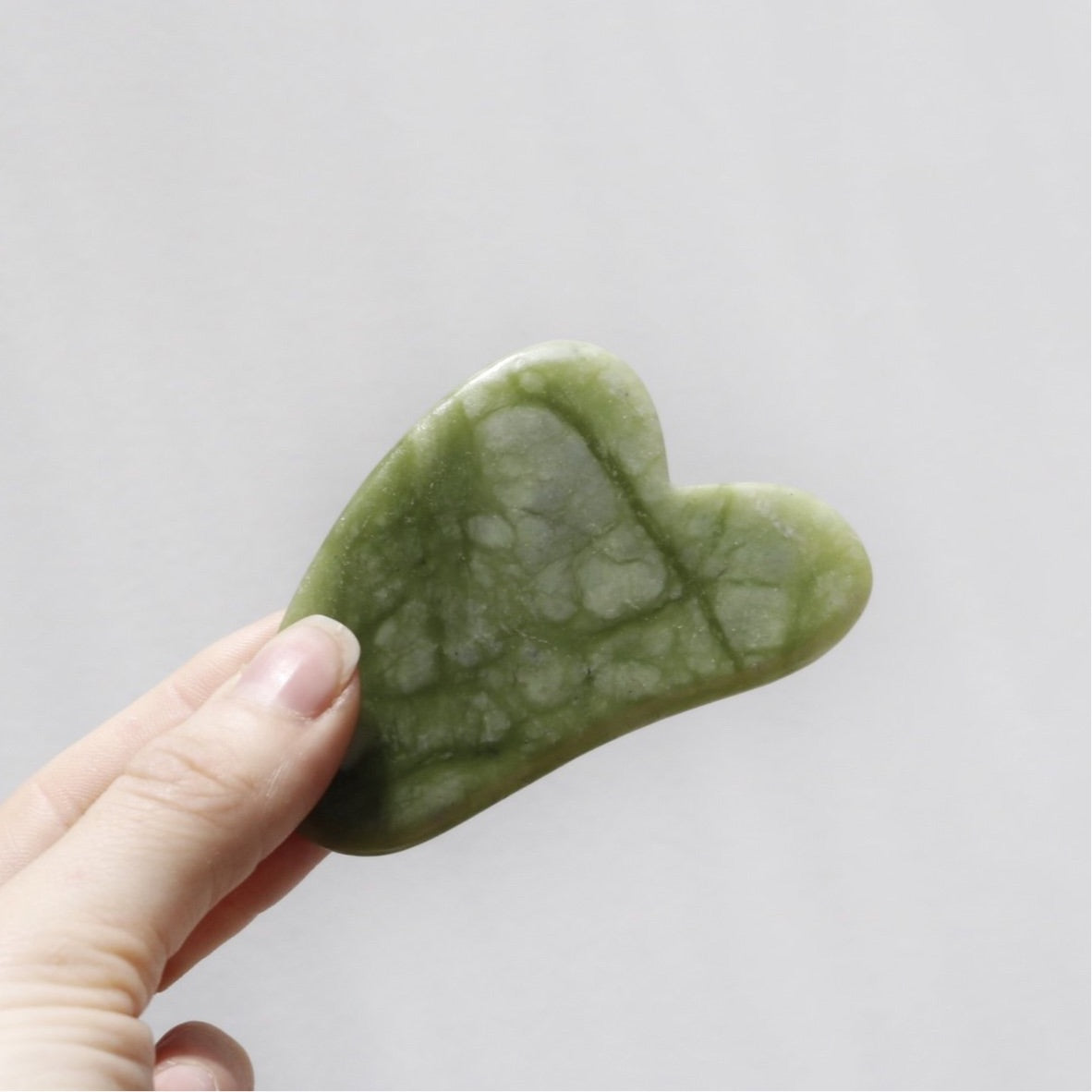 Green Jade Heart Gua Sha Tool
